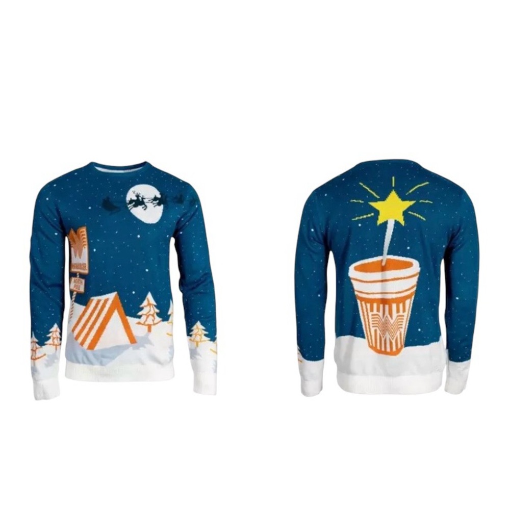 Whataburger Sweater 2021 Ugly Christmas Holiday Sweater Mens 3XL